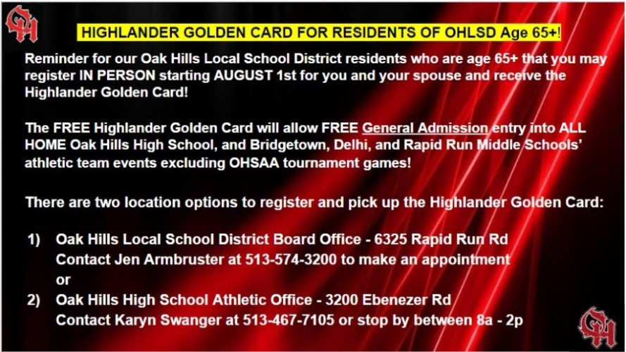 Highlander Golden Card